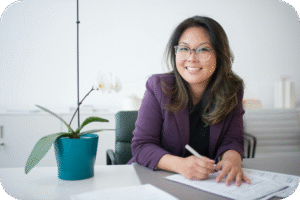 Adult professional improving literacy confidence